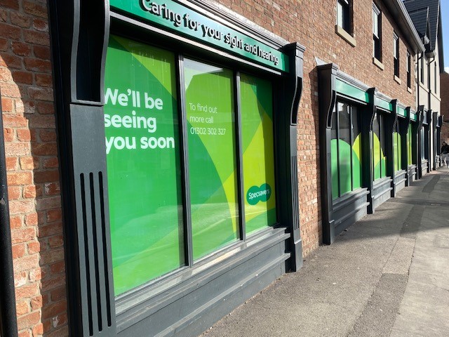 Bold window vinyls for Specsavers